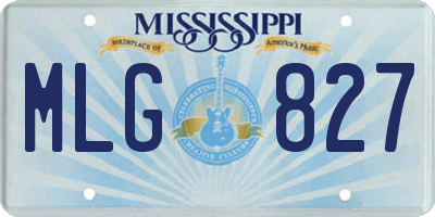 MS license plate MLG827