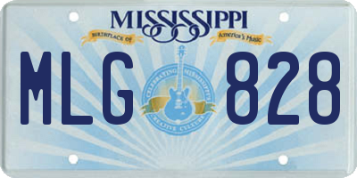 MS license plate MLG828