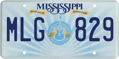 MS license plate MLG829