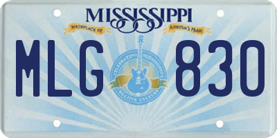 MS license plate MLG830