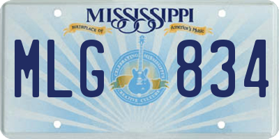 MS license plate MLG834