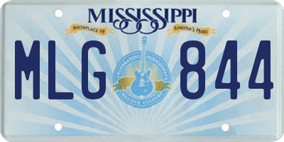 MS license plate MLG844
