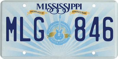 MS license plate MLG846