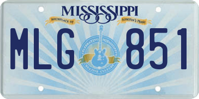 MS license plate MLG851