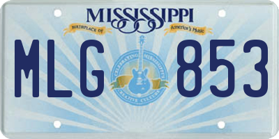 MS license plate MLG853