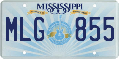 MS license plate MLG855