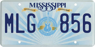 MS license plate MLG856
