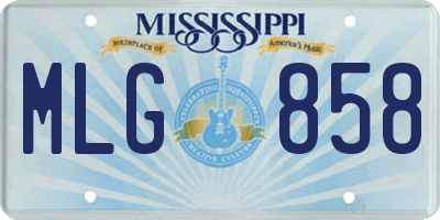 MS license plate MLG858