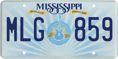 MS license plate MLG859