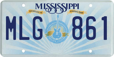 MS license plate MLG861