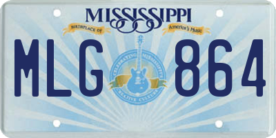 MS license plate MLG864