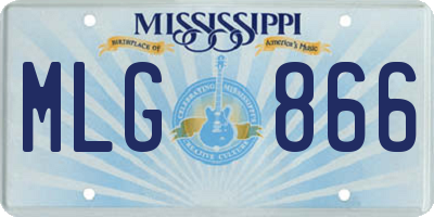 MS license plate MLG866