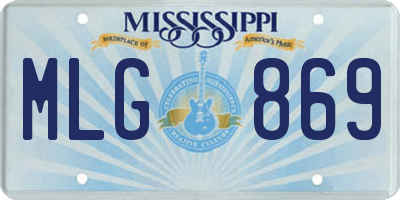 MS license plate MLG869