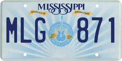 MS license plate MLG871