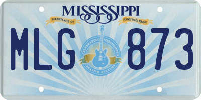 MS license plate MLG873
