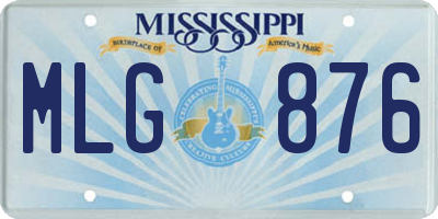 MS license plate MLG876