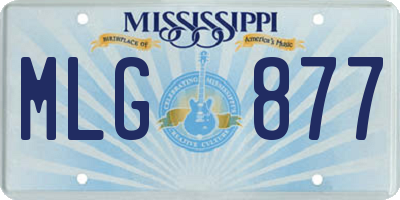 MS license plate MLG877