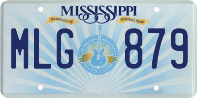 MS license plate MLG879