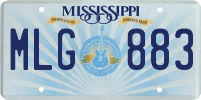 MS license plate MLG883