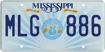 MS license plate MLG886