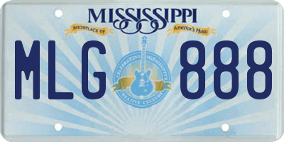 MS license plate MLG888