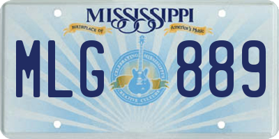 MS license plate MLG889