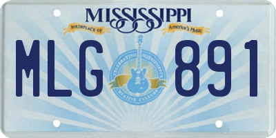 MS license plate MLG891