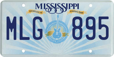 MS license plate MLG895