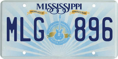 MS license plate MLG896