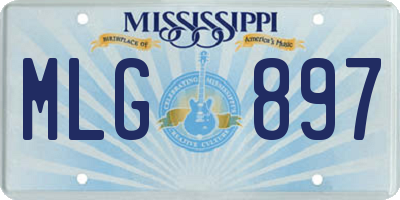 MS license plate MLG897