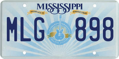 MS license plate MLG898