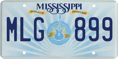 MS license plate MLG899