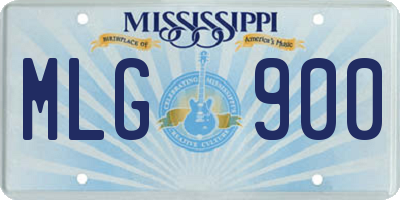 MS license plate MLG900