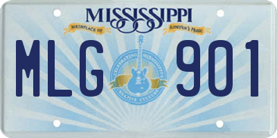 MS license plate MLG901