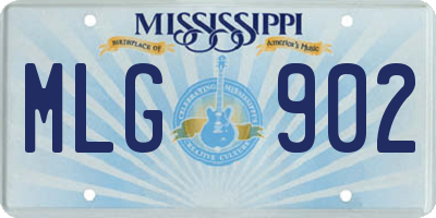 MS license plate MLG902