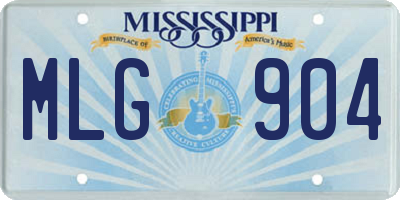 MS license plate MLG904
