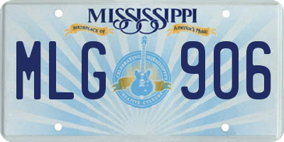 MS license plate MLG906