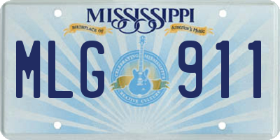 MS license plate MLG911