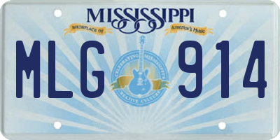 MS license plate MLG914