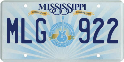MS license plate MLG922