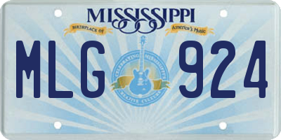 MS license plate MLG924