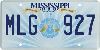MS license plate MLG927