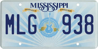 MS license plate MLG938