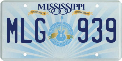 MS license plate MLG939