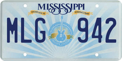 MS license plate MLG942