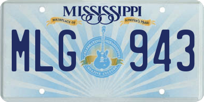 MS license plate MLG943