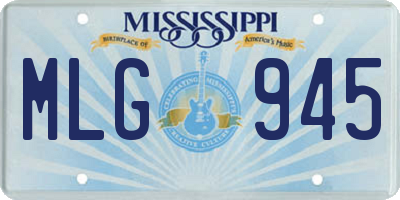 MS license plate MLG945