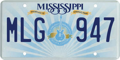 MS license plate MLG947