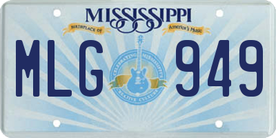 MS license plate MLG949