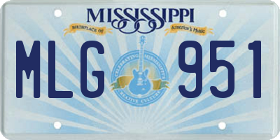 MS license plate MLG951